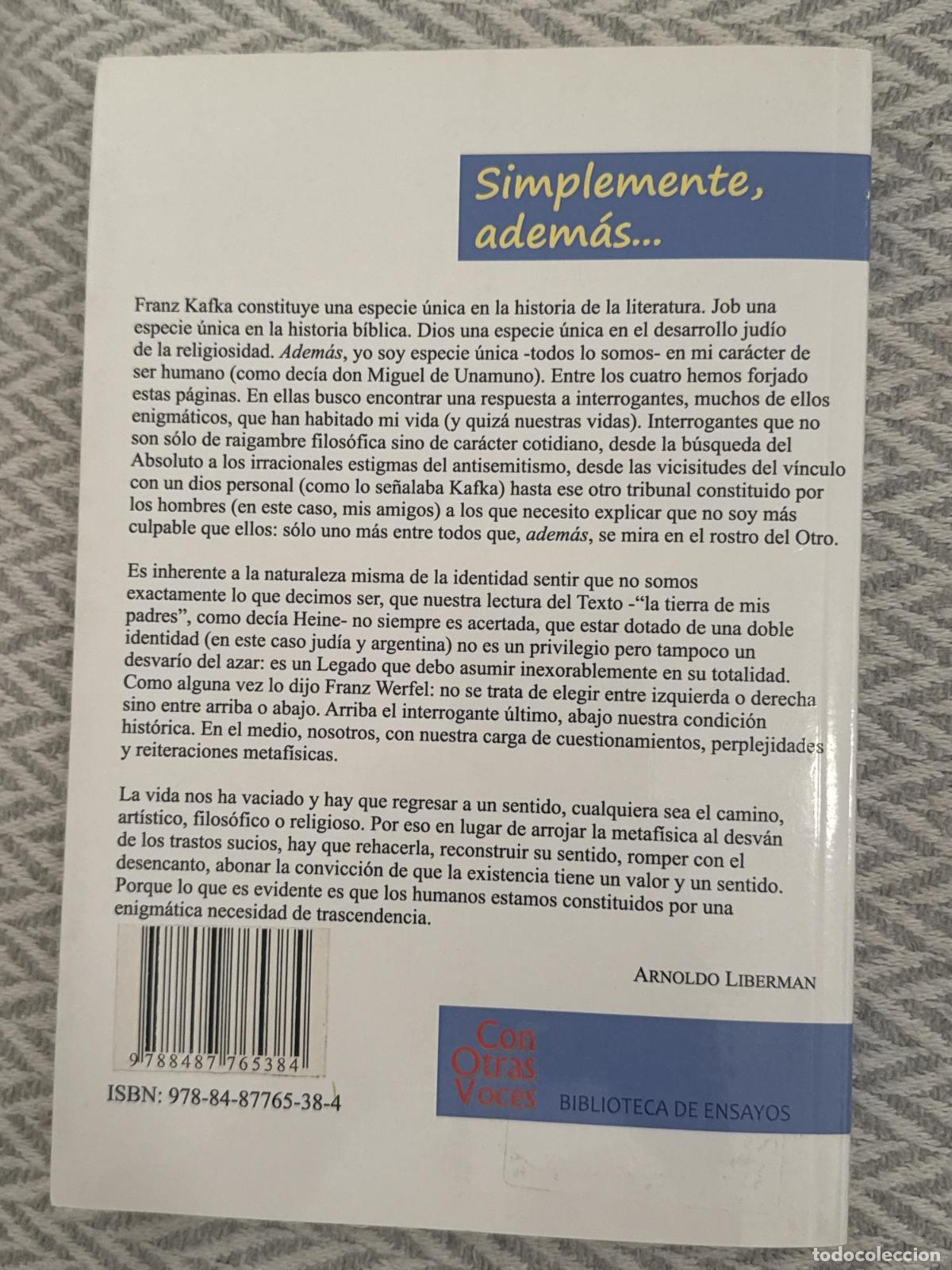 Libros: Simplemente, adem&aacute;s... - Arnoldo Liberman - Foto 3