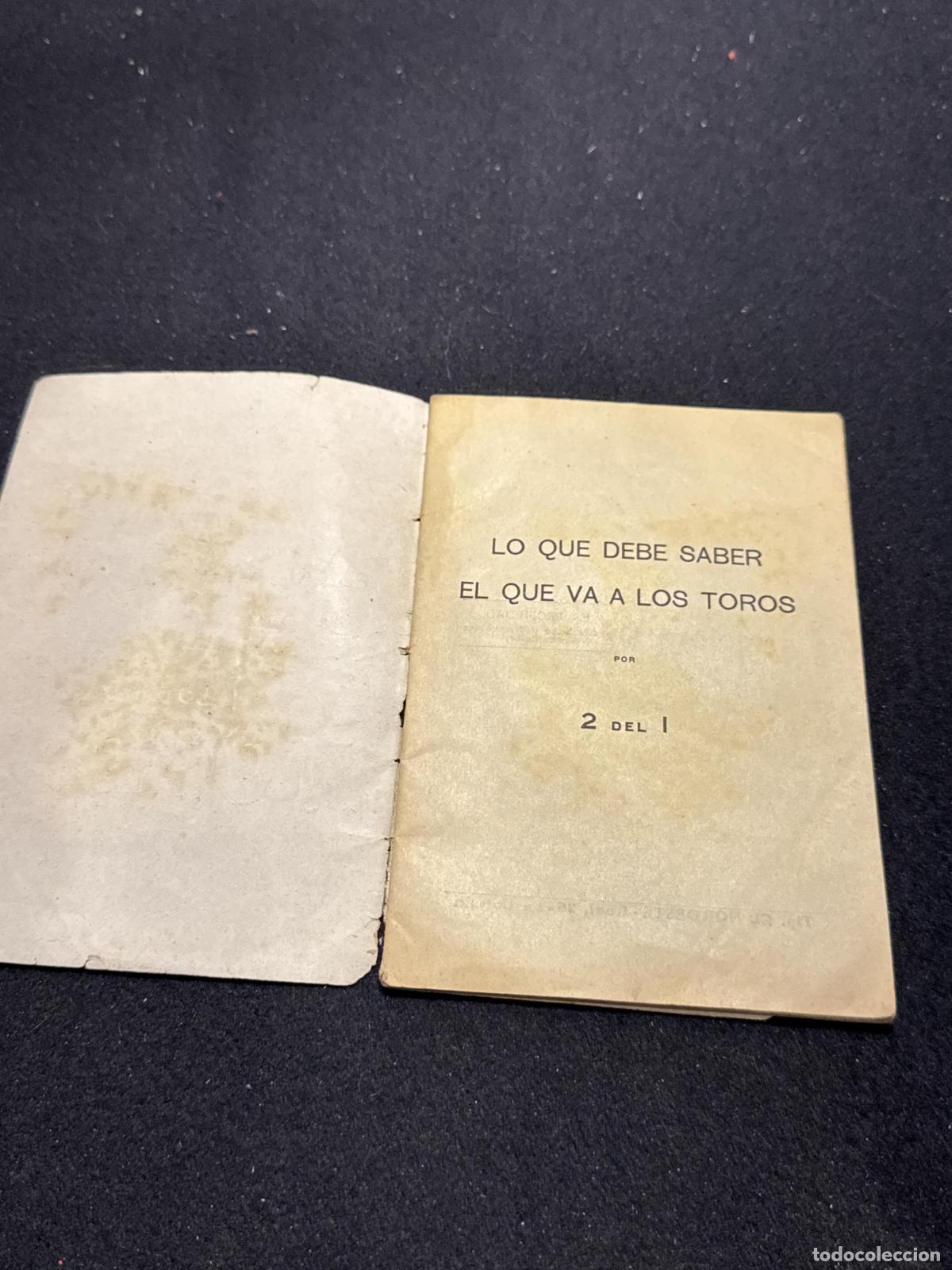 Libros: Lo que debe saber el que va a los toros - 2 del 1 - Foto 3