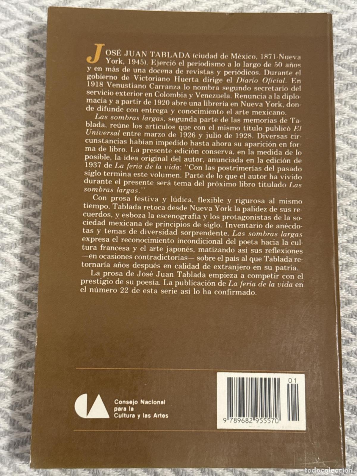 Libros: Las sombras largas - Jos&eacute; Juan Tablada - Foto 3