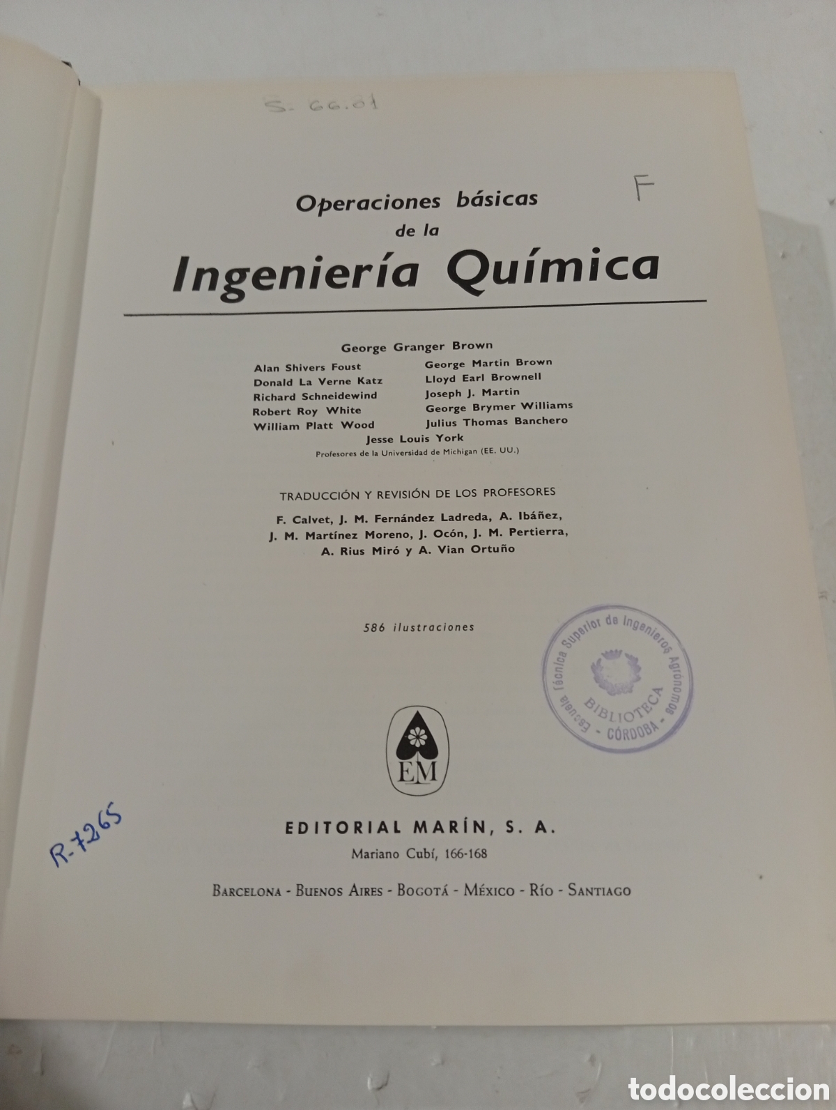 Libros: Operaciones b&aacute;sicas de la Ingenier&iacute;a Qu&iacute;mica George Granger Brown - Foto 2