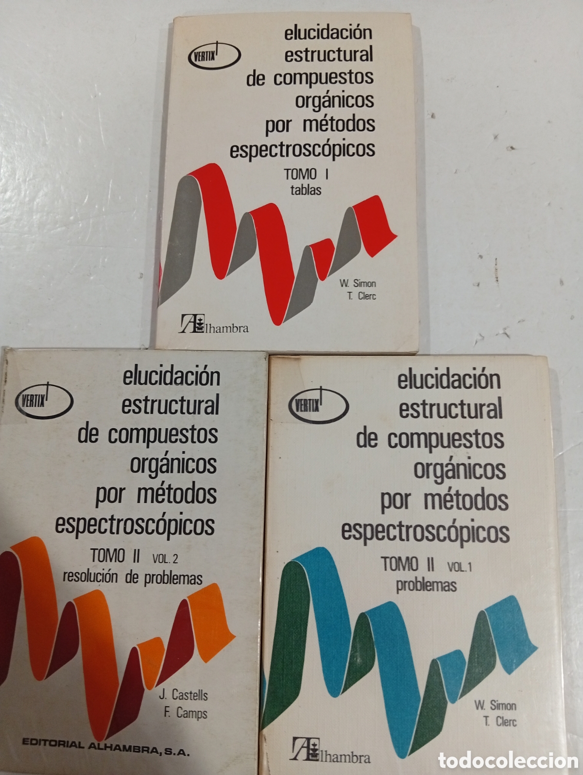 Libros: Elucidaci&oacute;n estructural de compuestos org&aacute;nicos por m&eacute;todos espectroscopicos 3 tomos