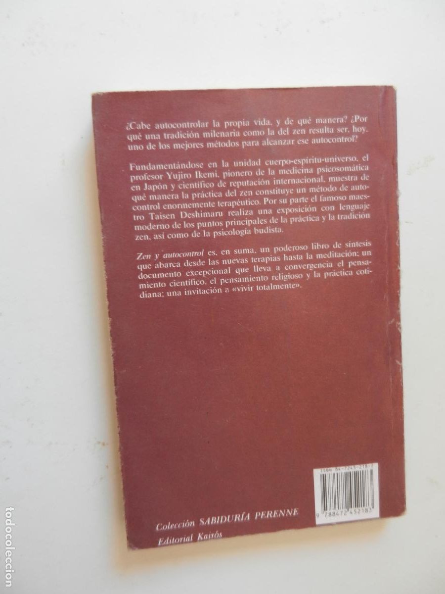 Libros: ZEN Y AUTOCONTROL - T. DESHIMARU Y Y. IKEMI - KAIROS 1993 - Foto 4