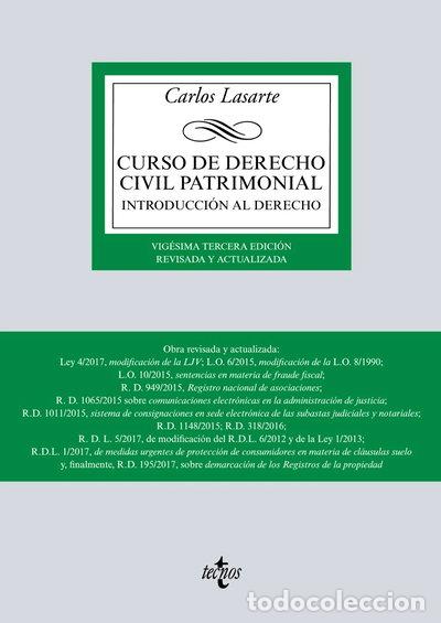 Libros: Curso de Derecho Civil patrimonial: Introducci&oacute;n al Derecho- 9788430972012