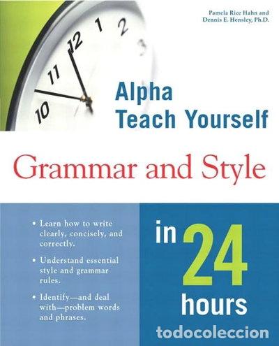 Livros em segunda m&atilde;o: Alpha Teach Yourself Grammar and Style in 24 Hours- 9780028638997