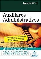 Libros: Auxiliares administrativos de la universidad de valladolid. Temario. Volumen i- 9788466586634