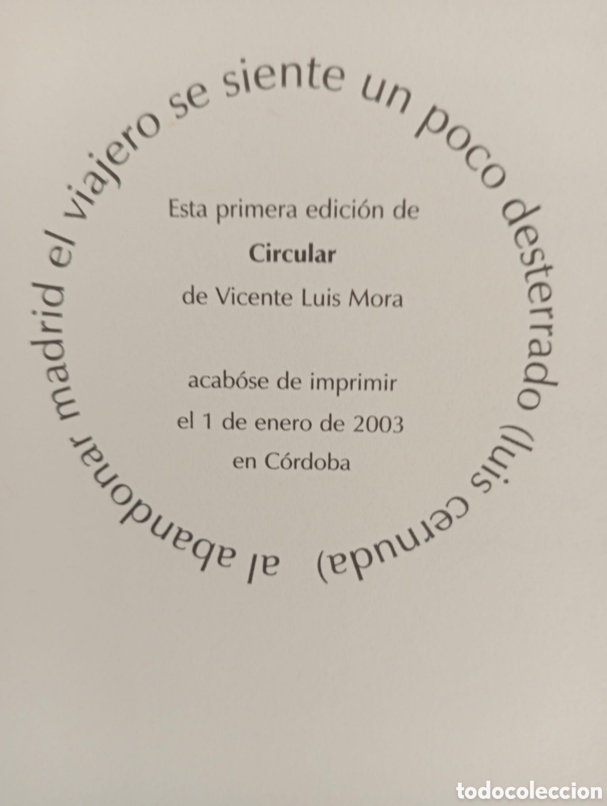 Libros: Circular / Vicente Luis Mora - Foto 3
