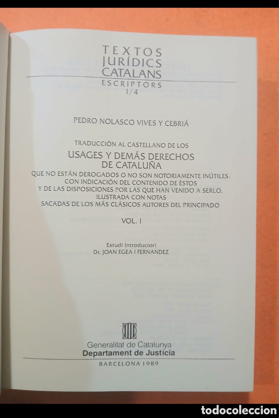Libros: Usages y demas derechos de Catalu&ntilde;a - Foto 3
