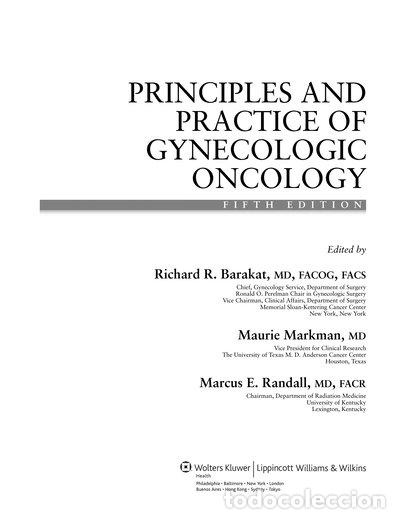Libros: Principles and Practice of Gynecologic Oncology- 9780781778459