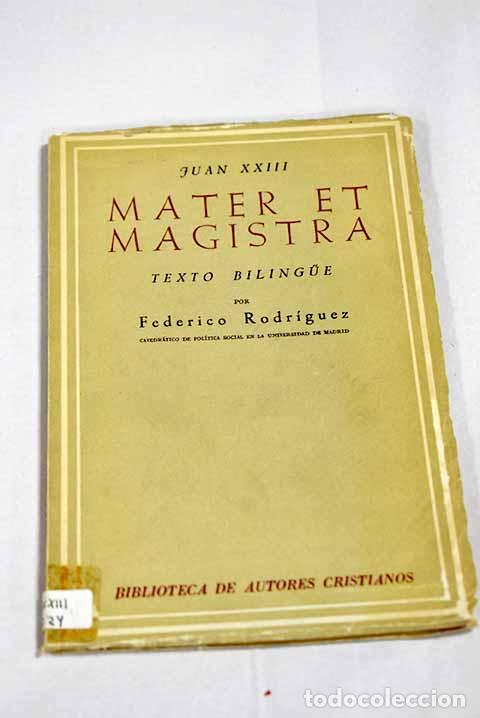 Libros: Mater et magistra: : [La Editorial Cat&oacute;lica]. - Foto 1