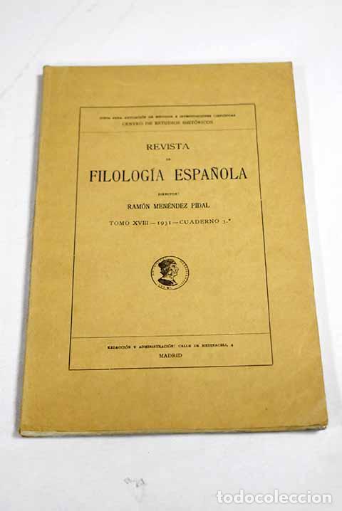 Libros: Revista de Filologia Espa&ntilde;ola. N&ordm; 3
