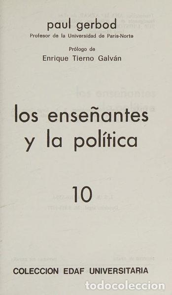 books: Los ense&ntilde;antes y la pol&iacute;tica- 9788471665300
