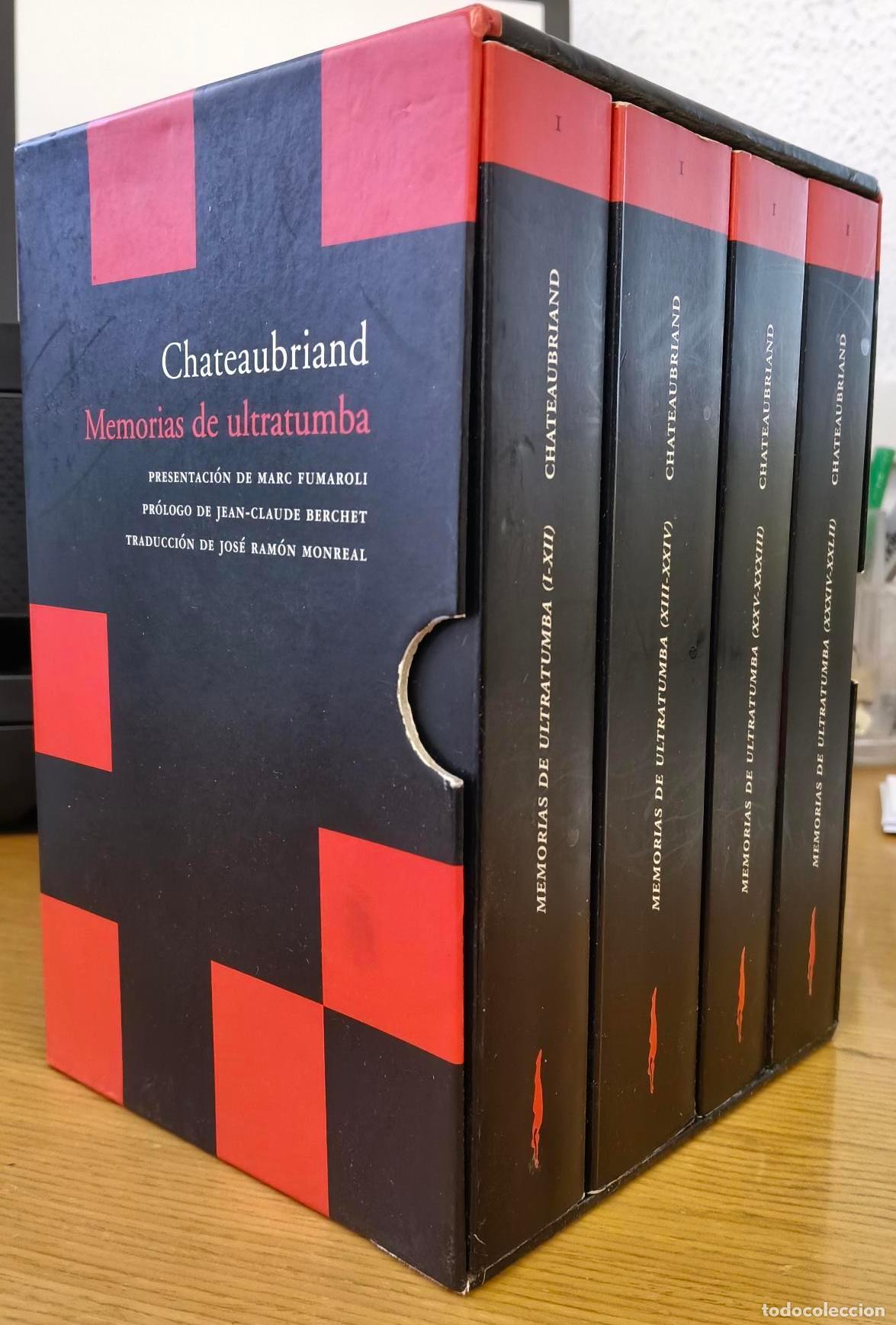 Livros em segunda m&atilde;o: Memorias de ultratumba. 4 volumenes (completa) - Chateaubriand