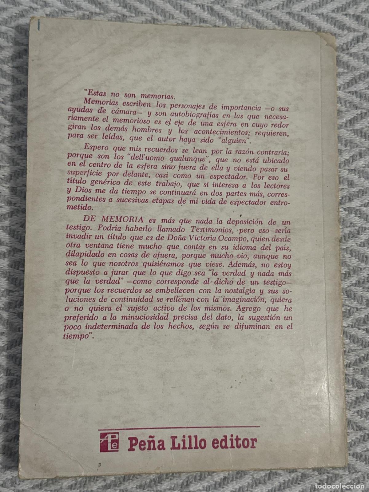 Libros: &rdquo;De memoria&rdquo; - Arturo Jauretche - Foto 3