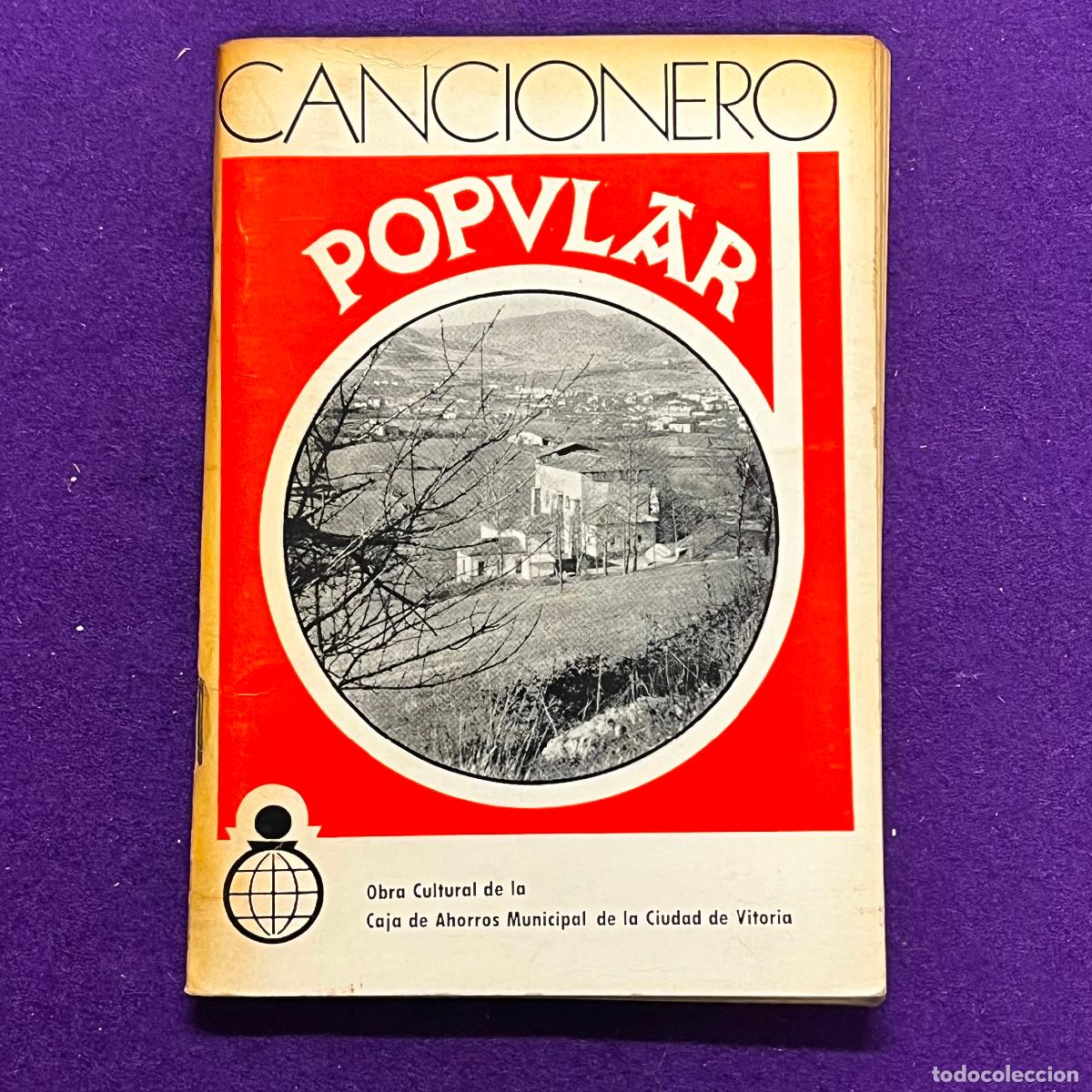 books: CANCIONERO POPULAR. CAJA DE AHORROS MUNICIPAL DE LA CIUDAD DE VITORIA. LIBRO.