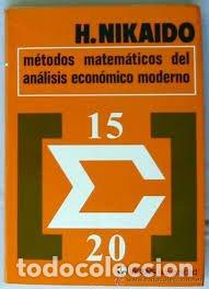 Livres: Metodos Matem&aacute;ticos del An&aacute;lisis Econ&oacute;mico Moderno - Hukukane Nikaido