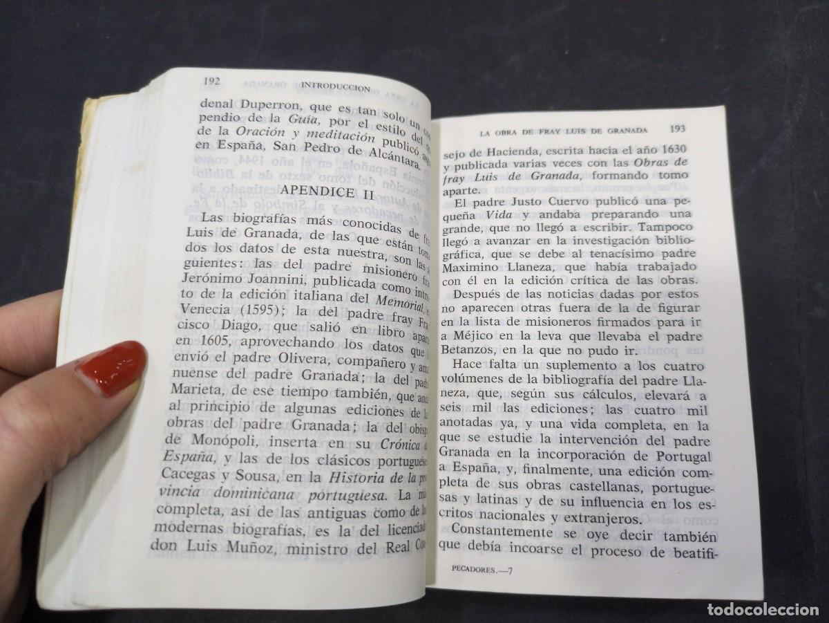 Libros: FRAY LUIS DE GRANADA.GUIA DE PECADORES .AGUILAR 1962 - Foto 3
