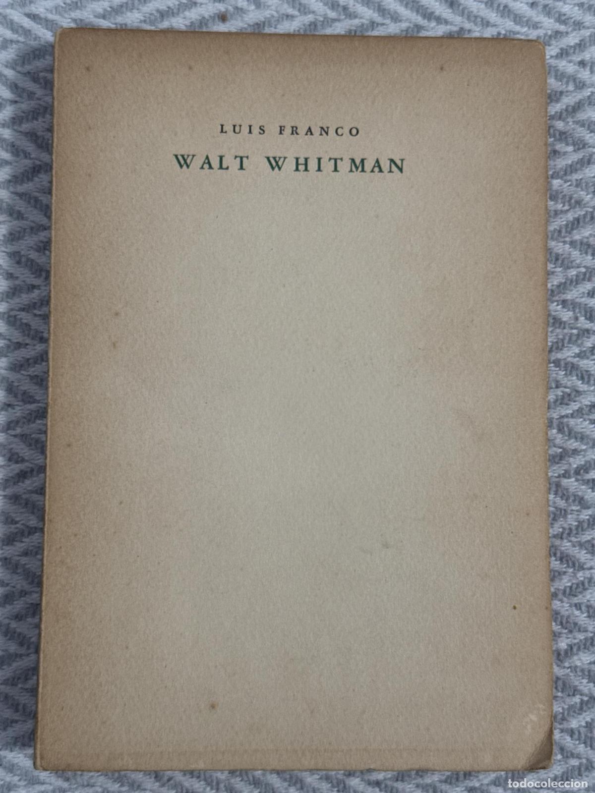 Libros: Walt Whitman - Luis Franco