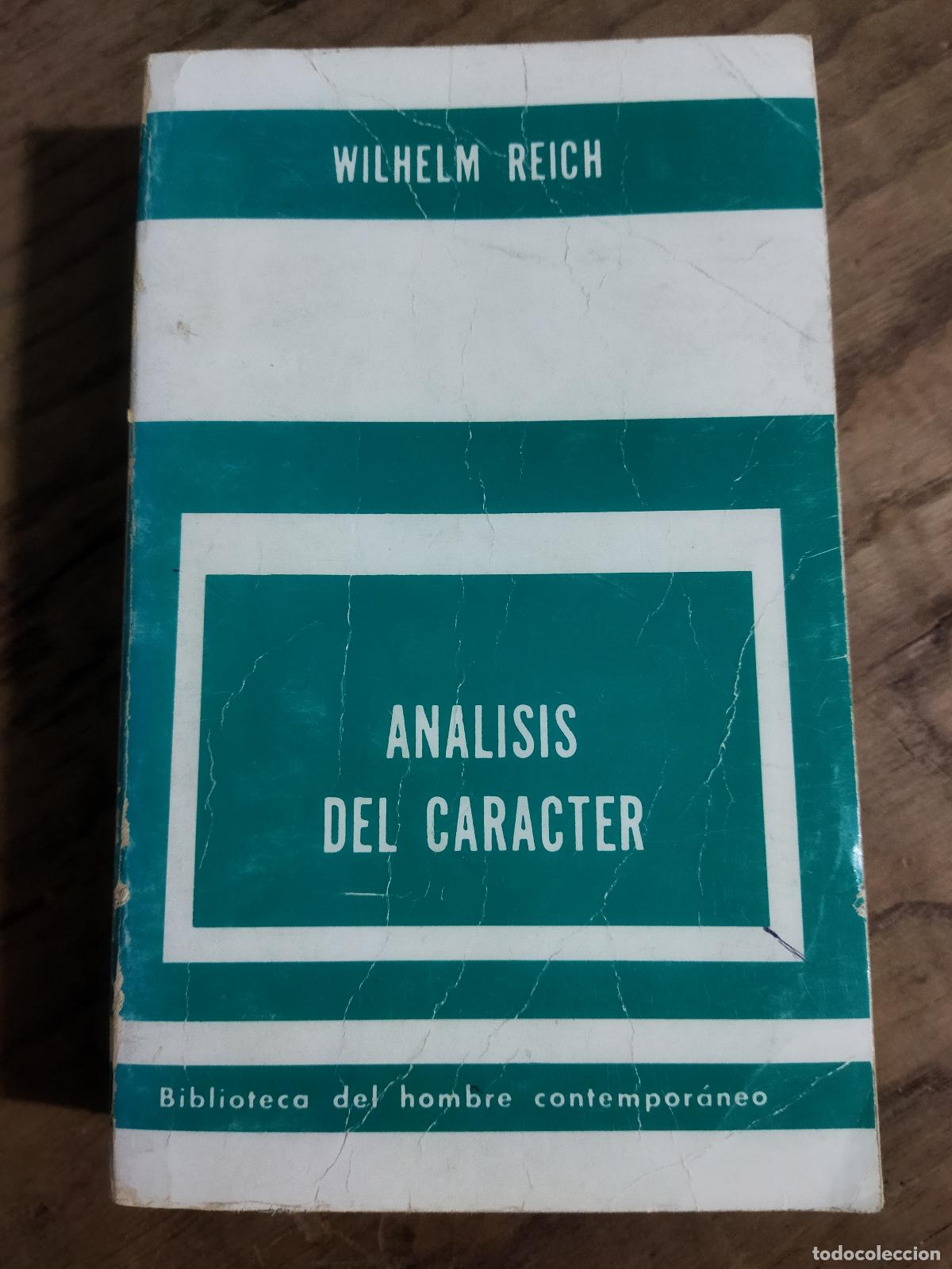Libros: ANALISIS DEL CAR&Aacute;CTER - REICH , WILHELM