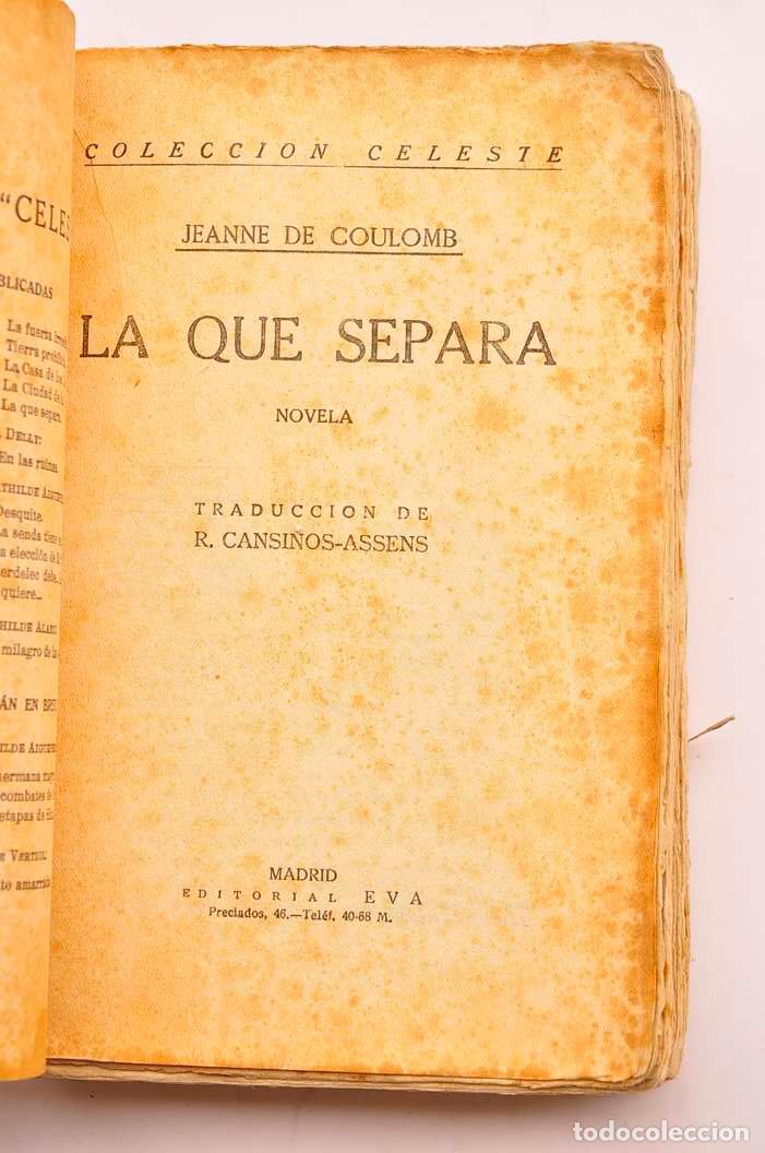 Libros: La que separa - COULOMB, Jeanne de - Foto 4