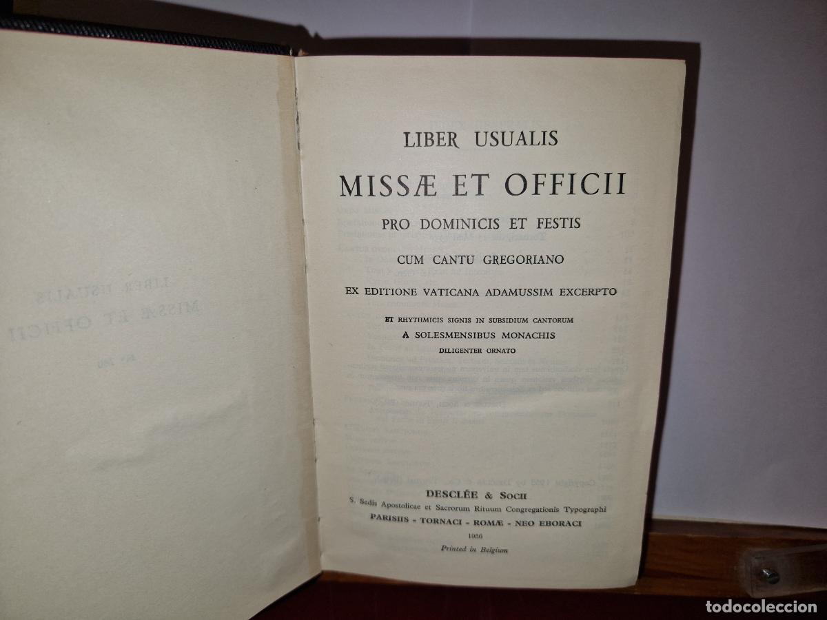 Libros: LIBER USUALIS. MISSAEET OFFICII. PRO DOMINICS ET FESTIS.