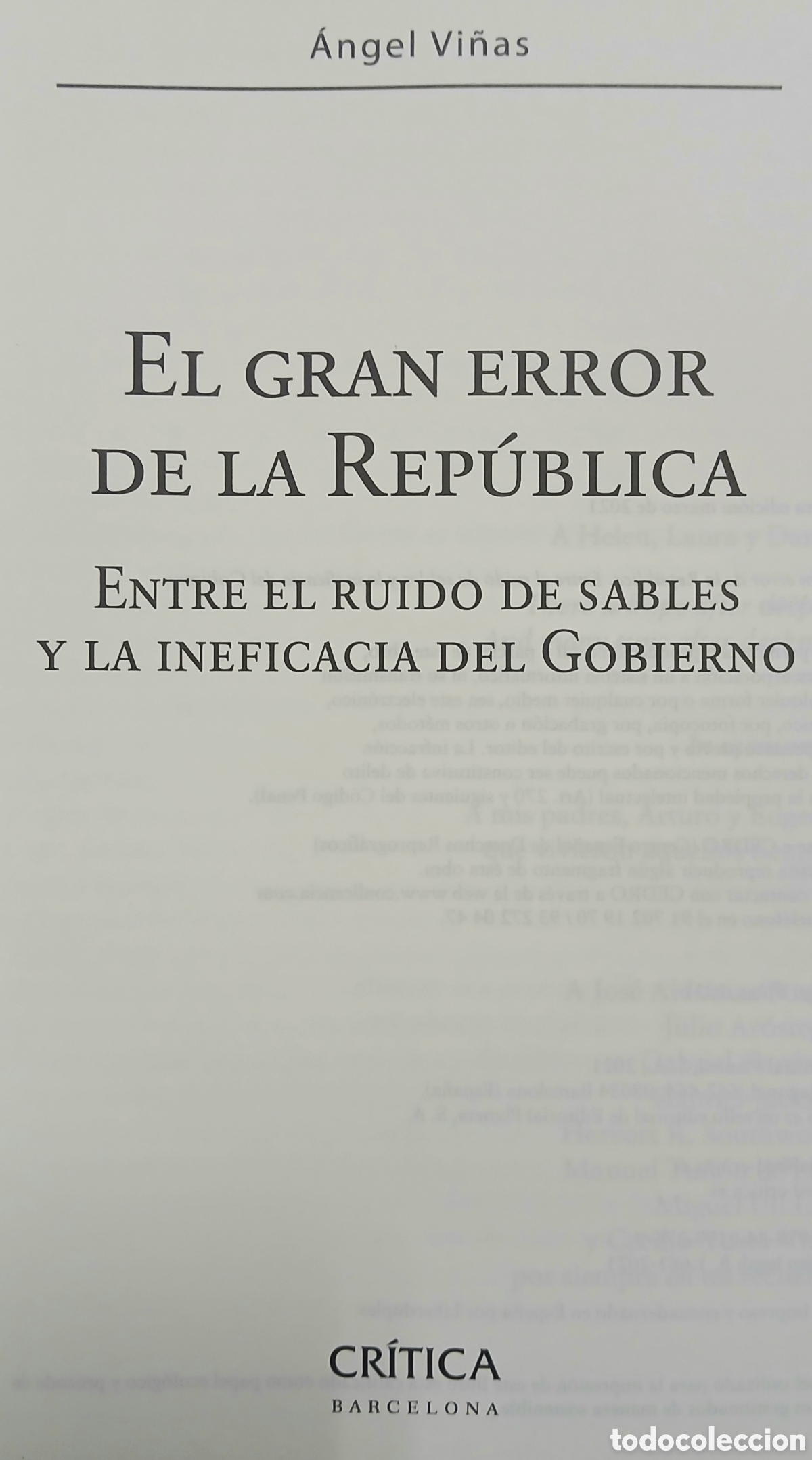 Libros: El gran error de la rep&uacute;blica - Foto 2