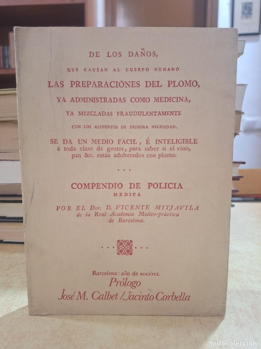 Libri di seconda mano: DE LOS DA&Ntilde;OS QUE CAUSAN AL CUERPO HUMANO LAS PREPARACIONES DEL PLOMO, YA ADMINISTRADAS COMO MEDICINA