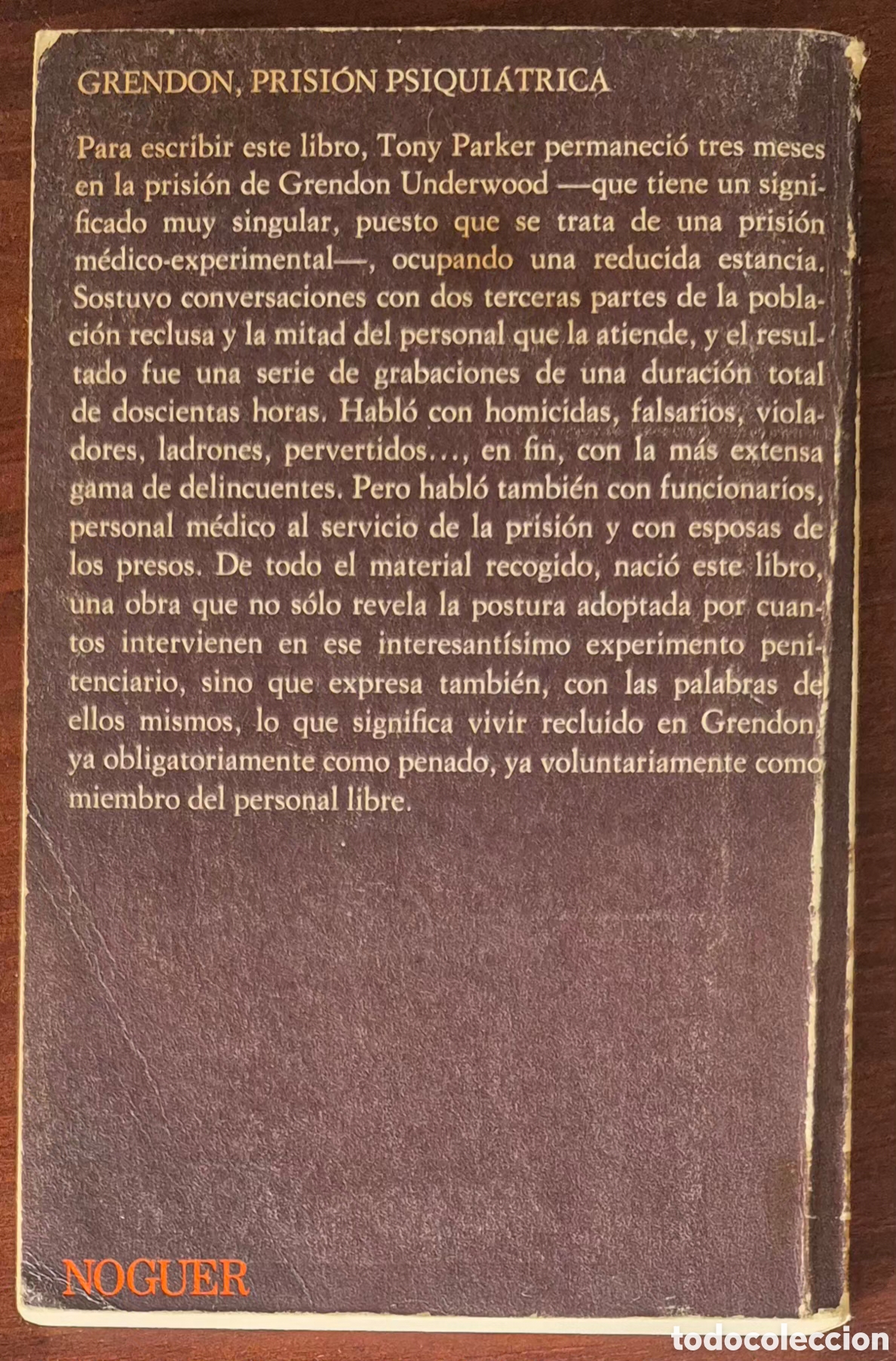 Libros: ANTHONY PARKER - GRENDON, PRISION PSIQUIATRICA - Foto 2