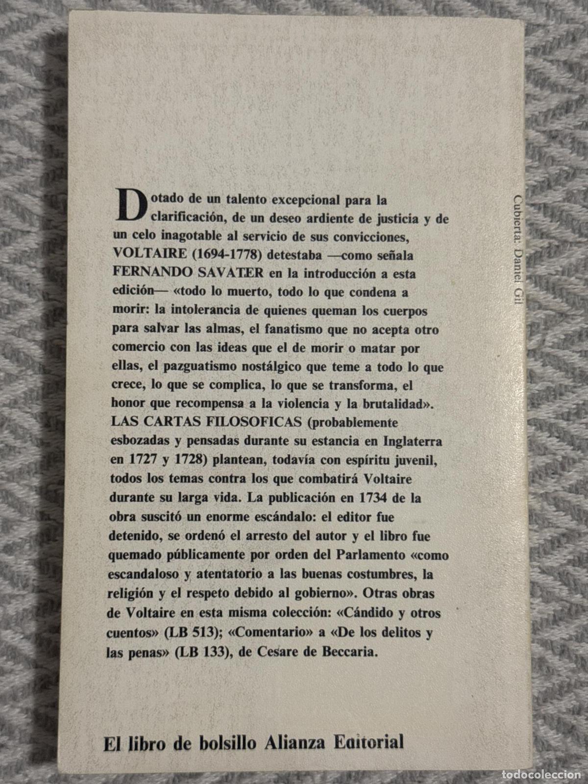 Libros: Cartas filos&oacute;ficas - Voltaire - Foto 3
