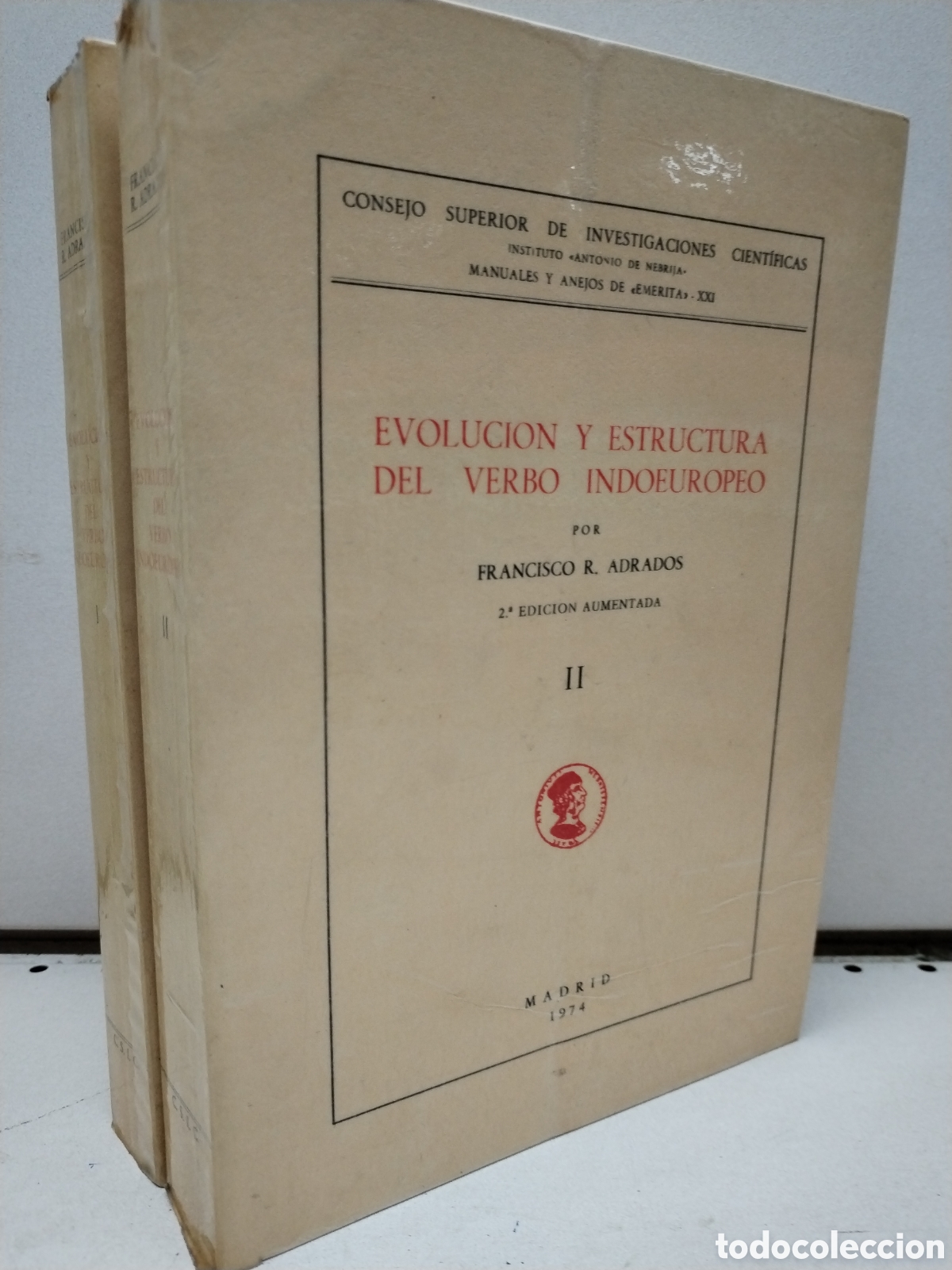 Livros em segunda m&atilde;o: Evoluci&oacute;n y estructura del verbo indoeuropeo (2 TOMOS) - Rodr&iacute;guez Adrados, Francisco