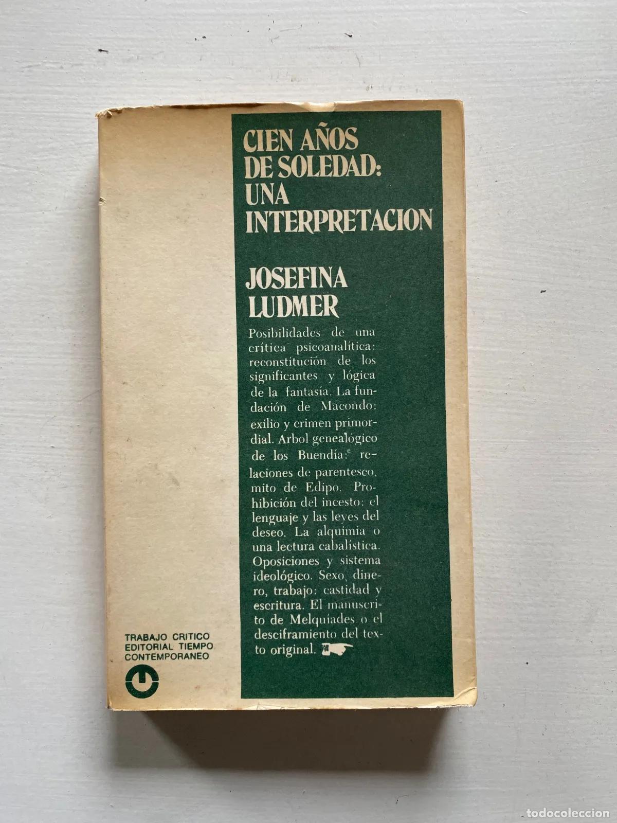 books: Josefina Ludmer - Cien a�os de soledad: una interpretacion