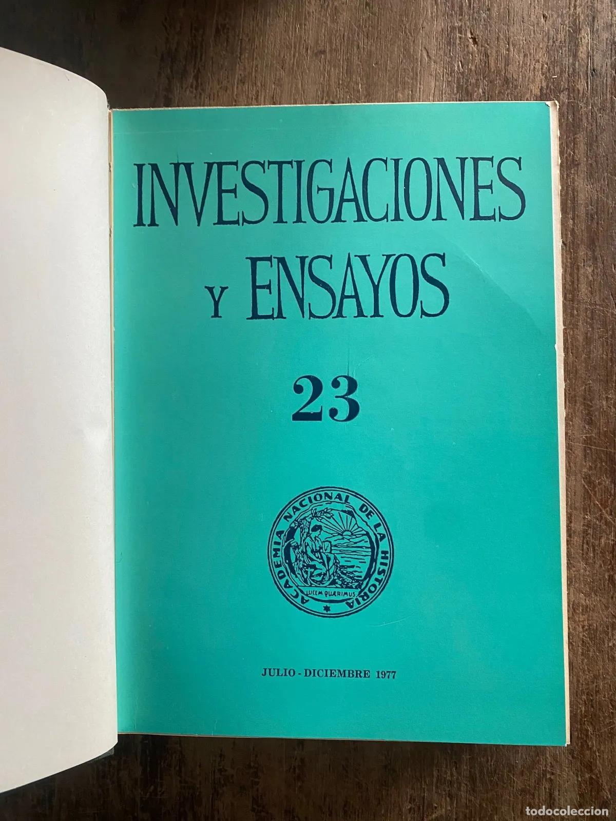 Libros: Investigaciones y Ensayos 23