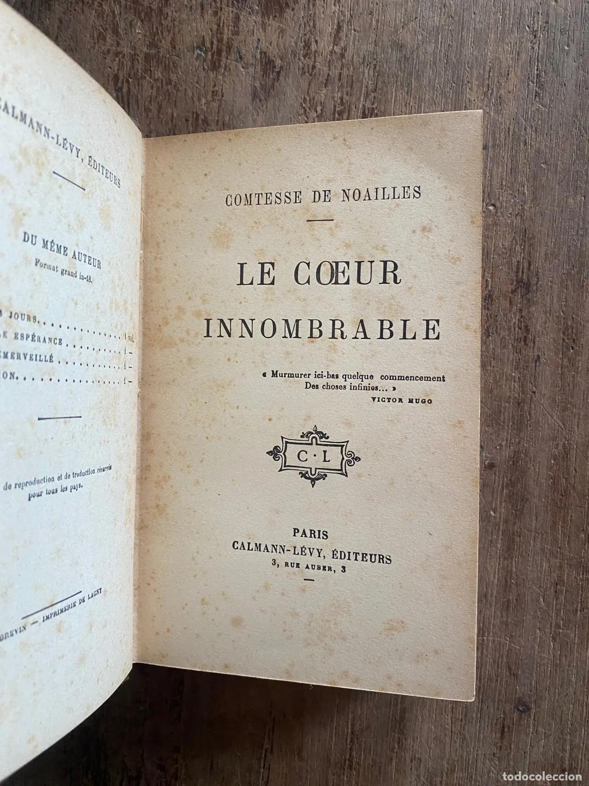 Libros: Comtesse de Noailles - Le Coeur Innombrable - Foto 1