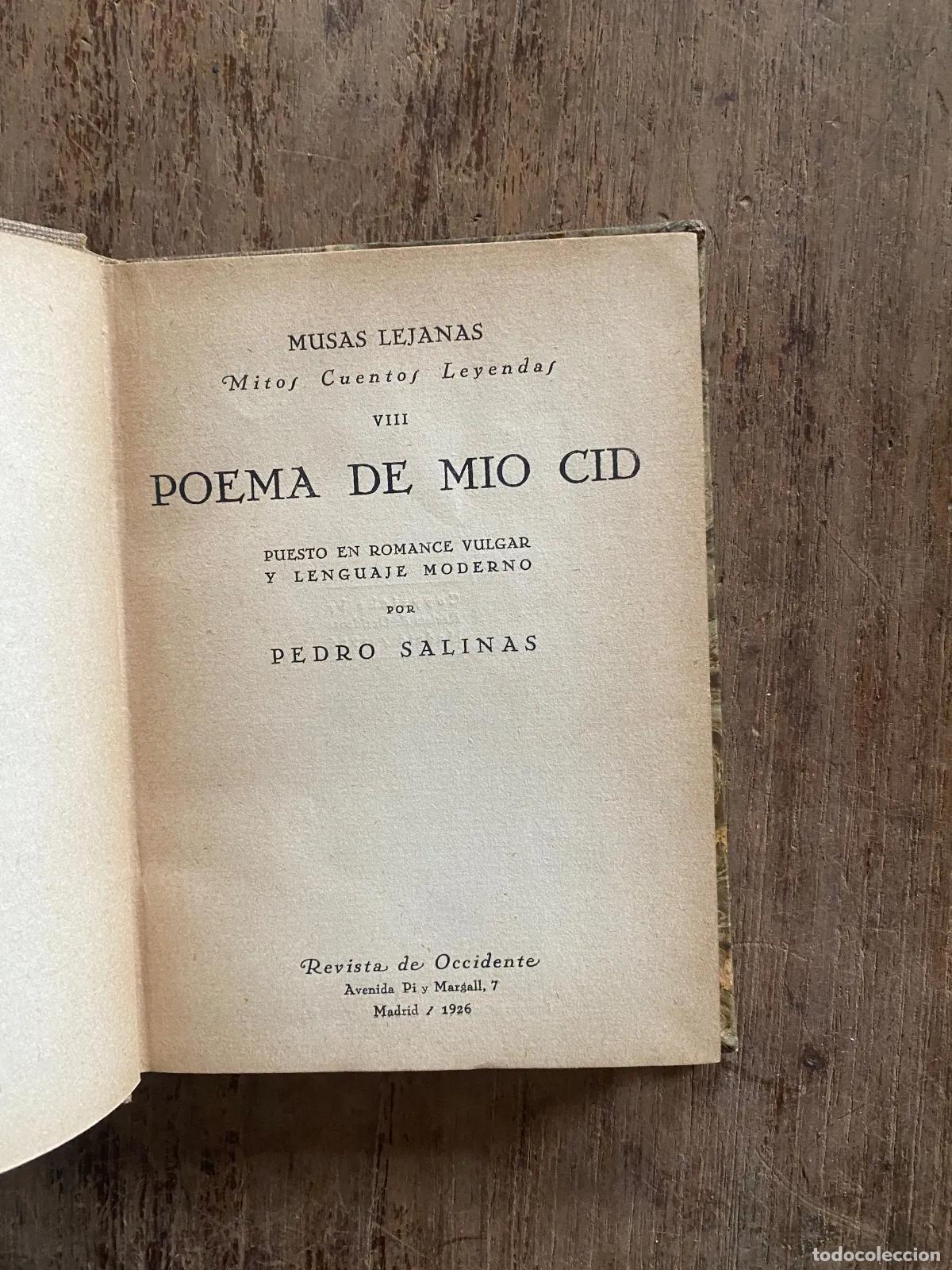 Libros: Pedro Salinas - Poema de Mio Cid - Foto 1