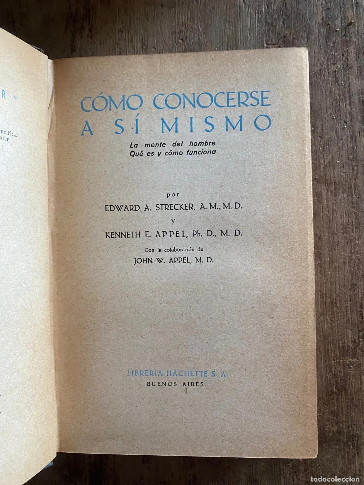 Libros: Edward A. Strecker - CoMO CONOCERSE A Si MISMO - Foto 1