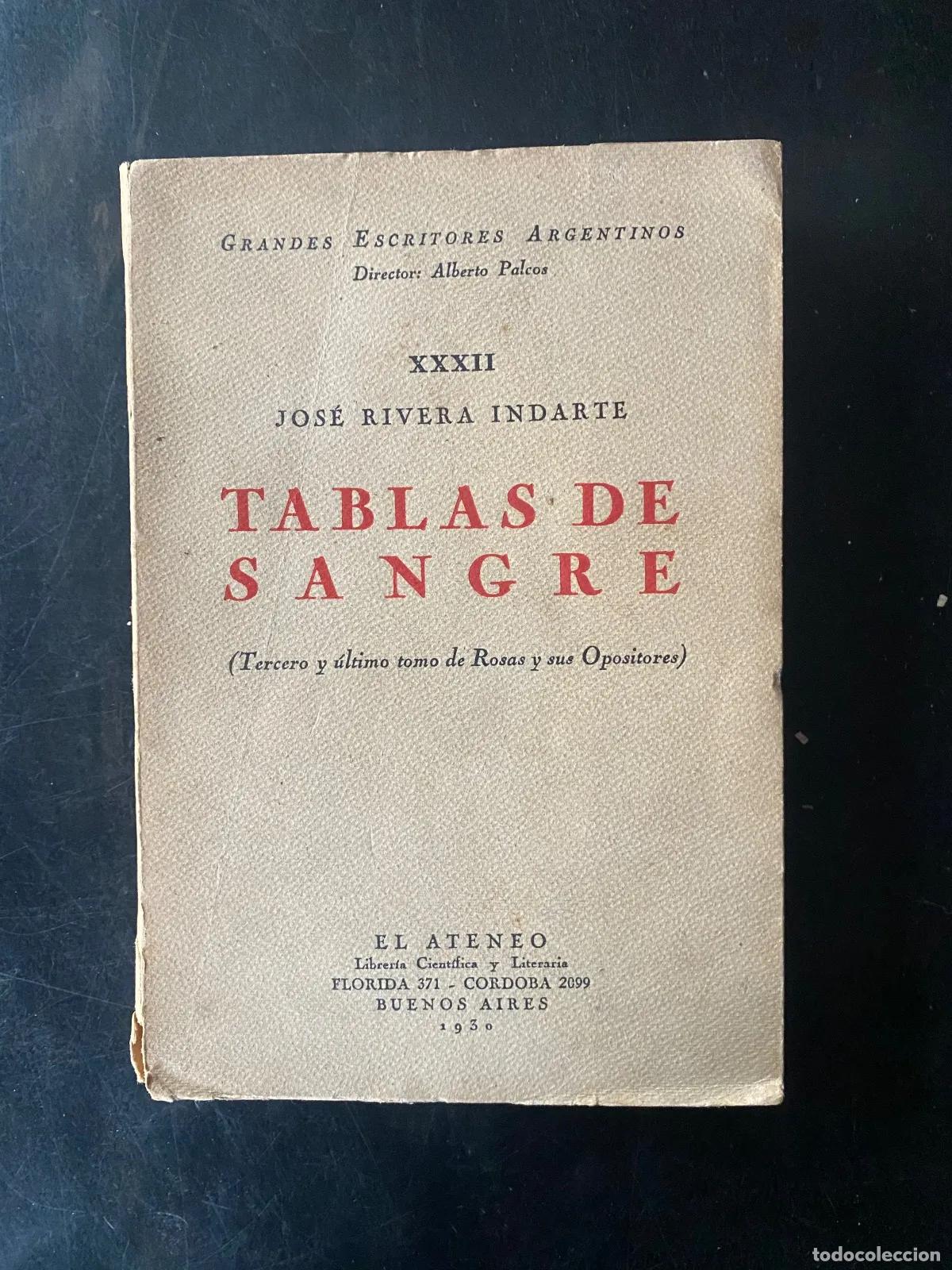 Libros: Jose Rivera Indarte - Tablas de Sangre - Foto 1