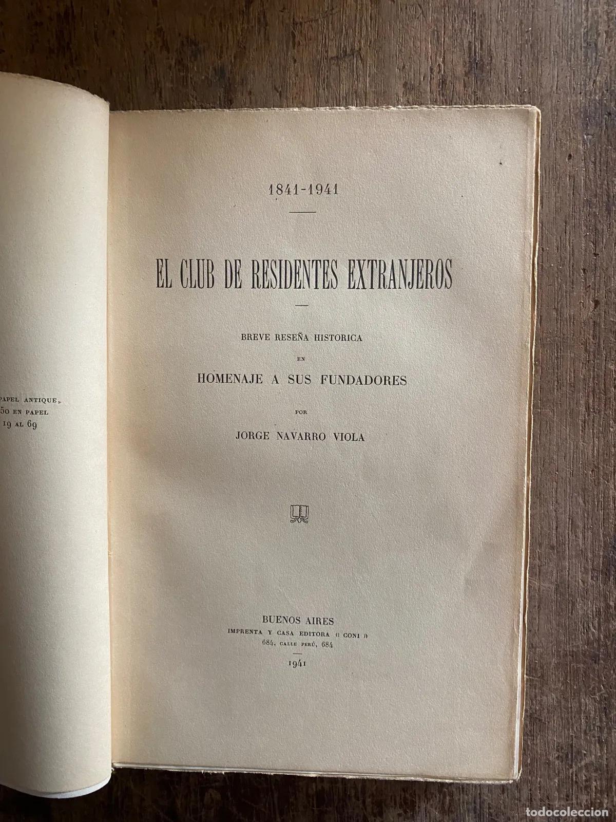 Libros: Jorge Navarro Viola - El Club de Residentes Extranjeros