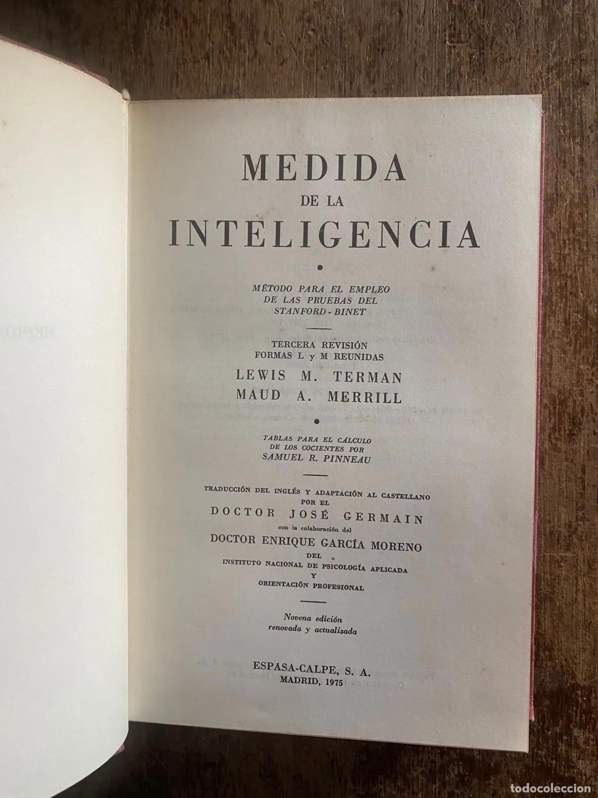 Libros: Lewis M. Terman - Medida de la inteligencia