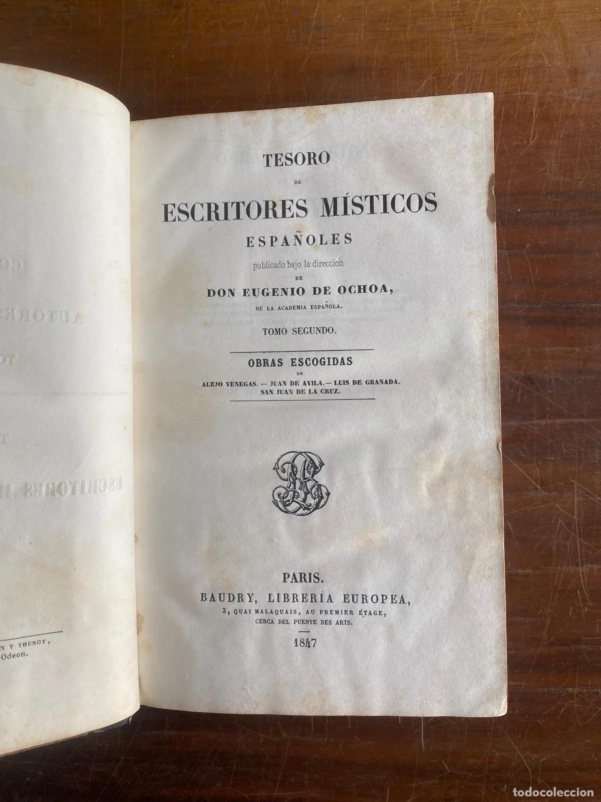 B&uuml;cher: Eugenio de Ochoa - Tesoro de escritores misticos espa�oles tomo segundo