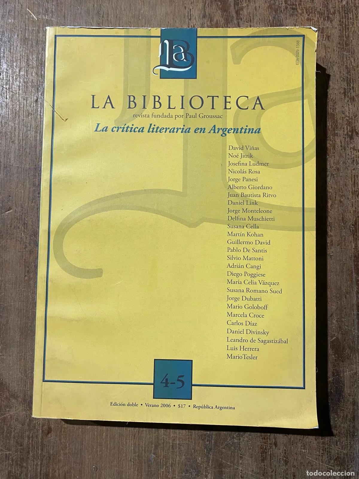 B&uuml;cher: Groussac, Paul - LA BIBLIOTECA 4-5