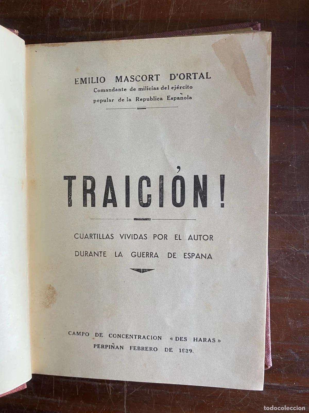 Libros: Emilio Mascort DOrtal - Traicion! - Foto 1
