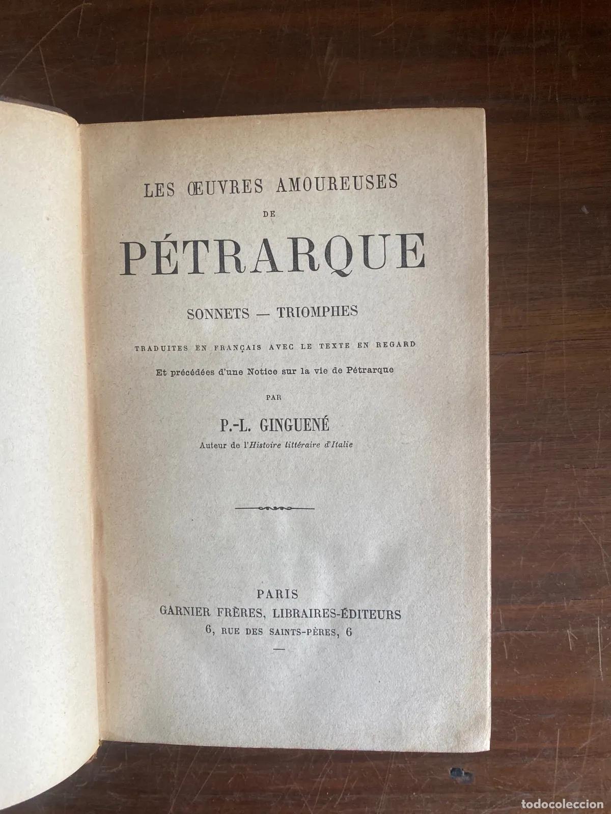 books: Francesco Petrarca - LES �UVRES AMOUREUSES DE PeTRARQUE