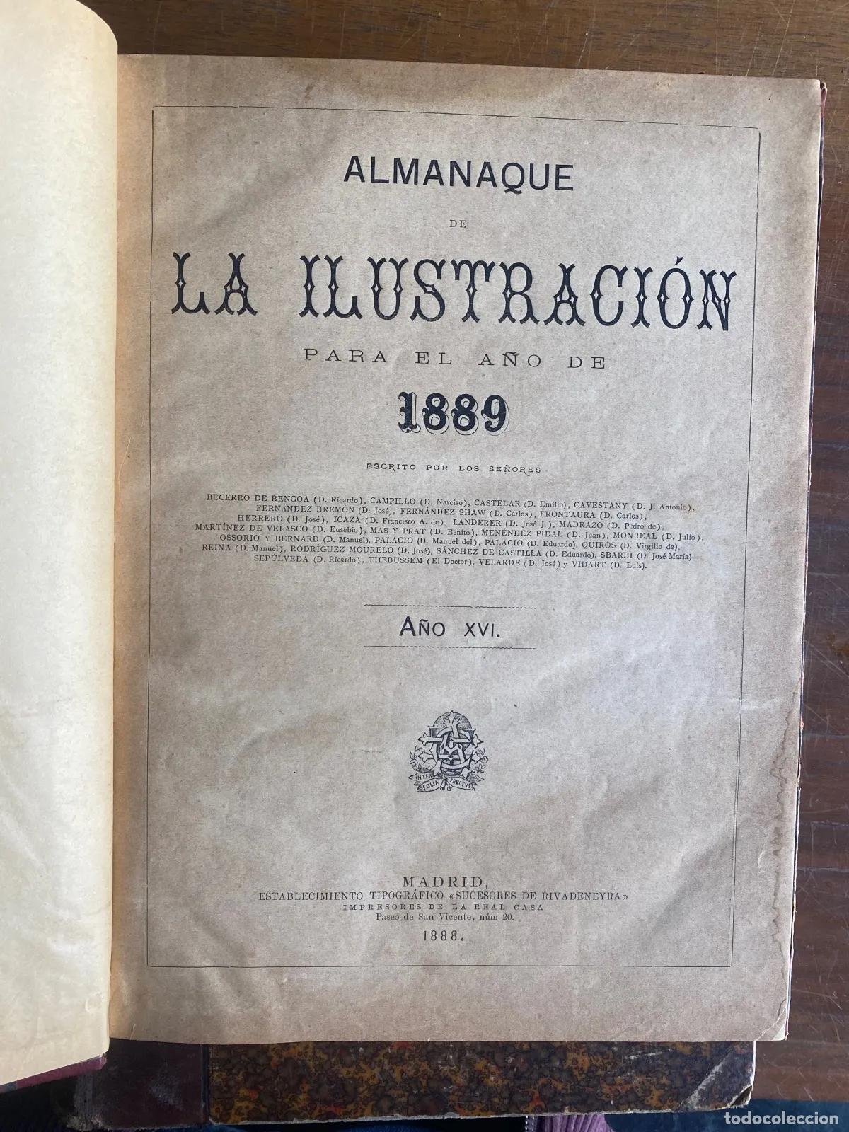 Libri di seconda mano: Almanaque de la Ilustracion 1889 y 1891 a 1895