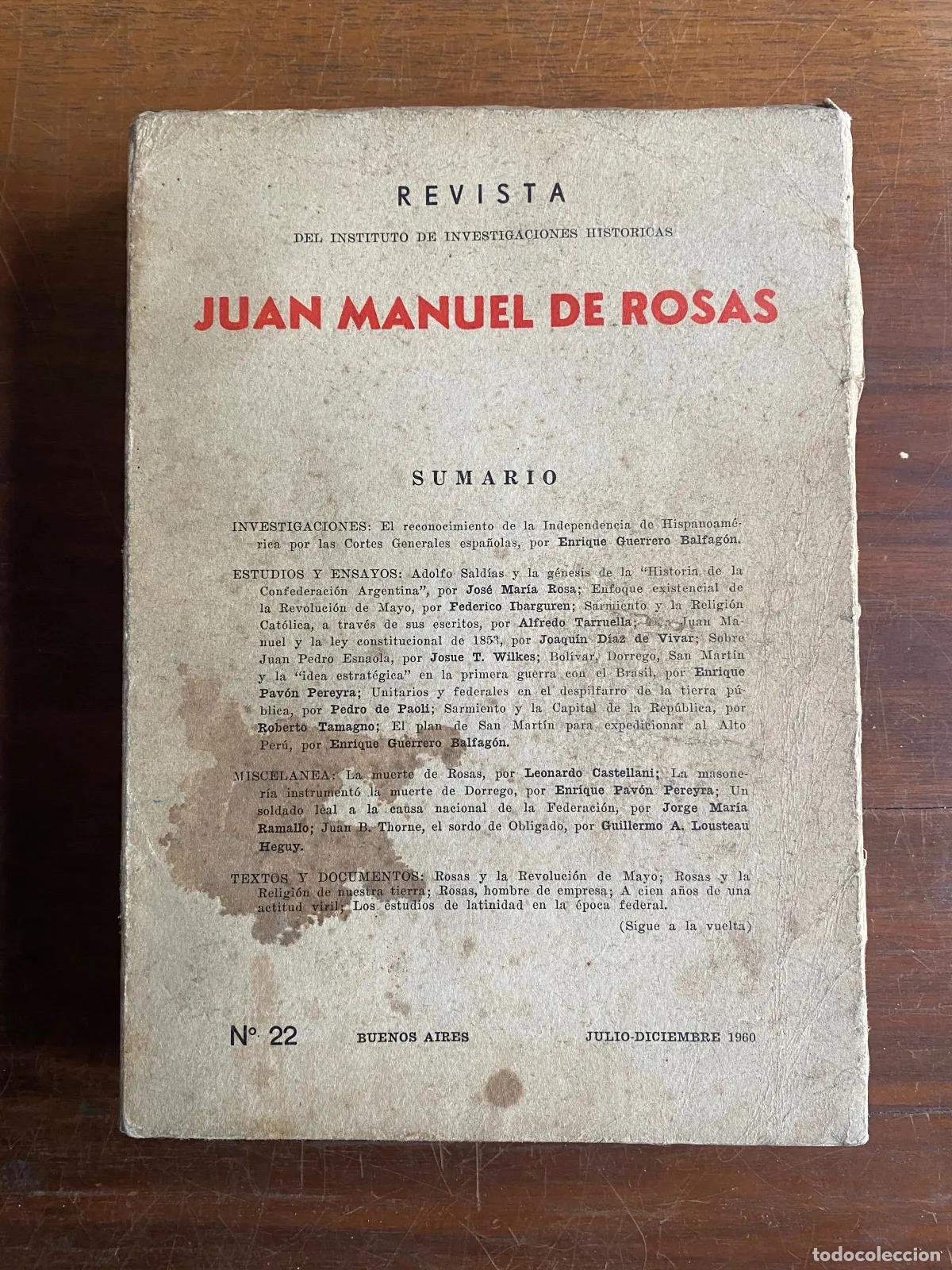 Libri di seconda mano: Instituto de Investigaciones Historicas Juan Manuel de Rosas - Revista del Instituto de Investigacio