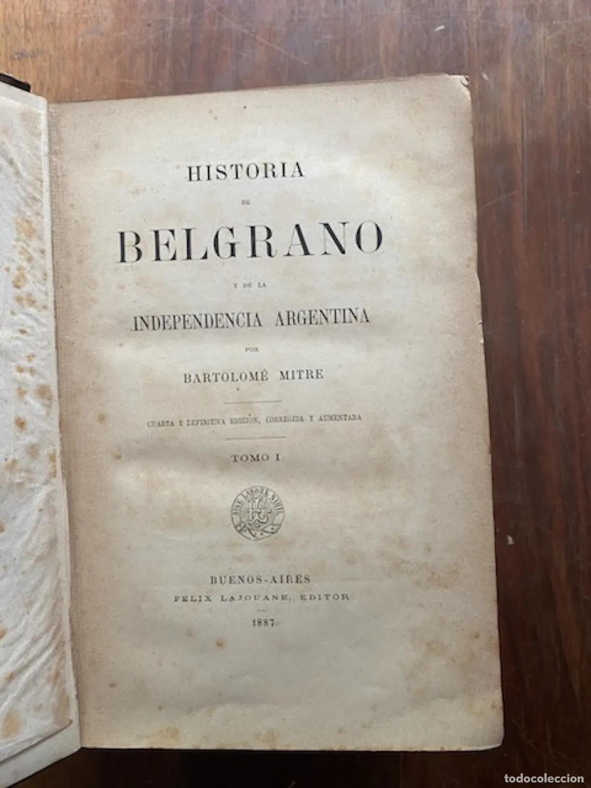 Libros: Bartolome Mitre - Historia de Belgrano - Foto 2