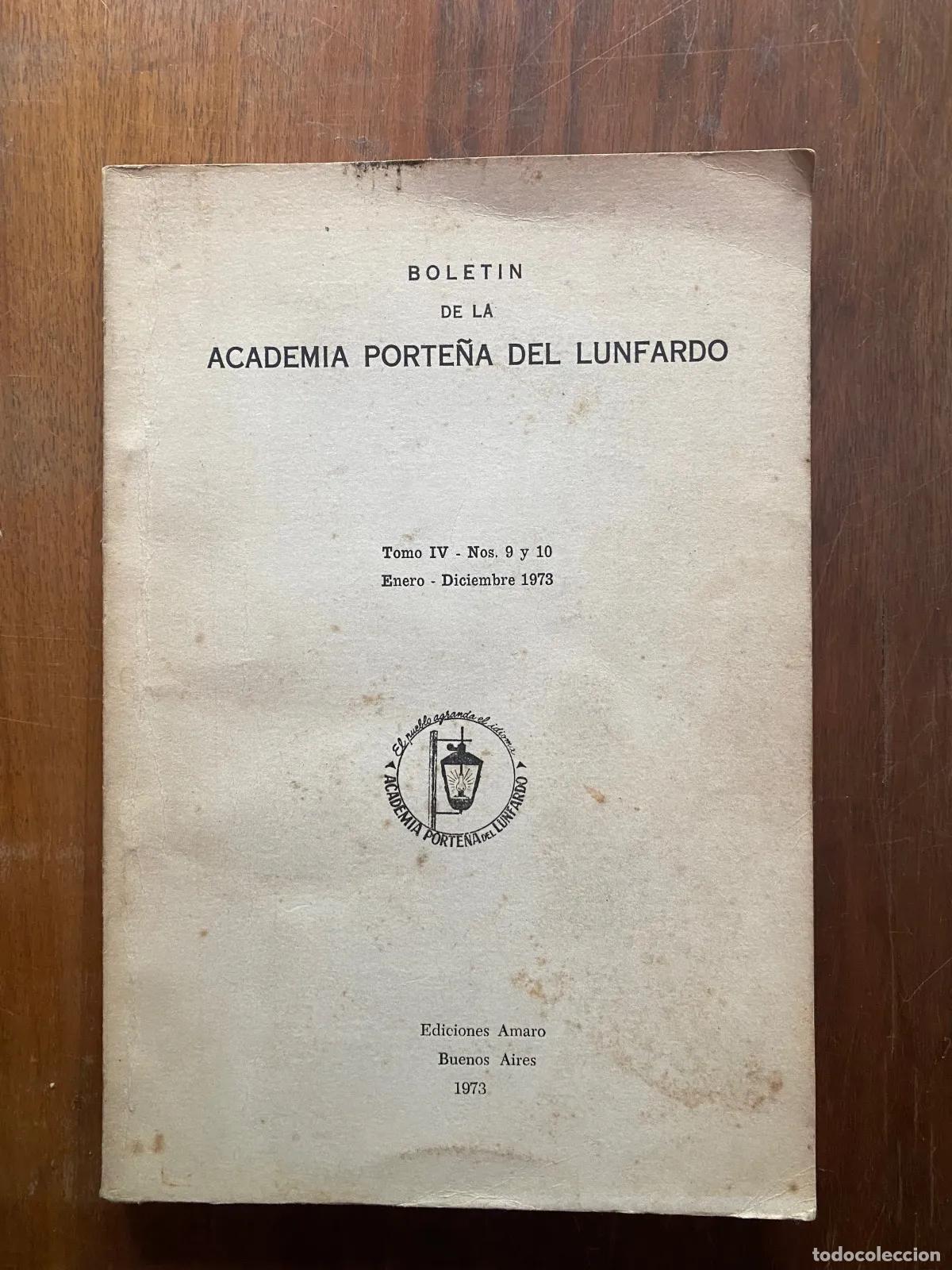 Livros em segunda m&atilde;o: Academia Porte�a del Lunfardo - Boletin de la Academia Porte�a del Lunfardo