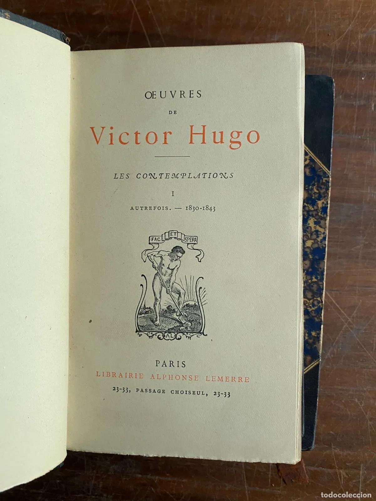 Libri di seconda mano: Victor Hugo - Les contemplations