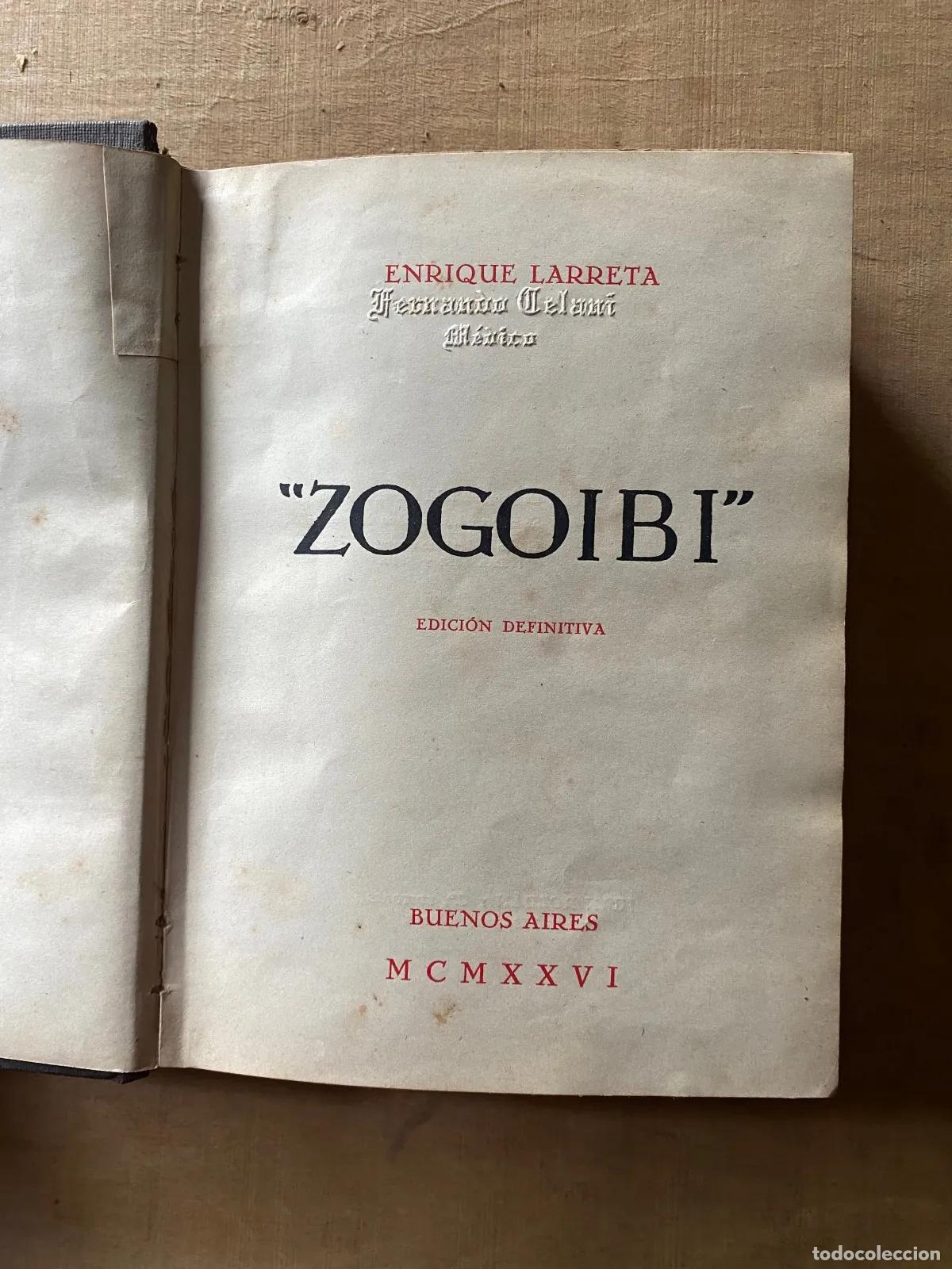 books: Enrique Larreta - Zogoibi