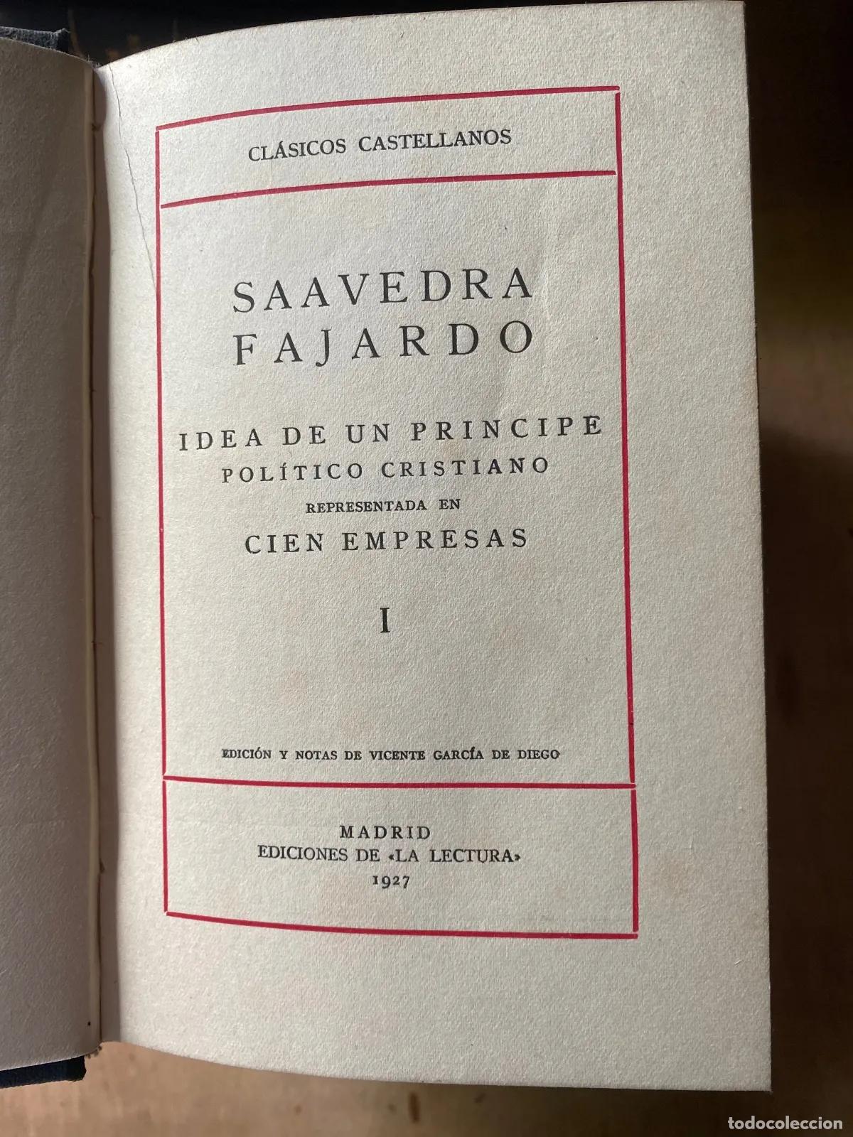 books: Diego de Saavedra Fajardo - Idea de un principe politico cristiano