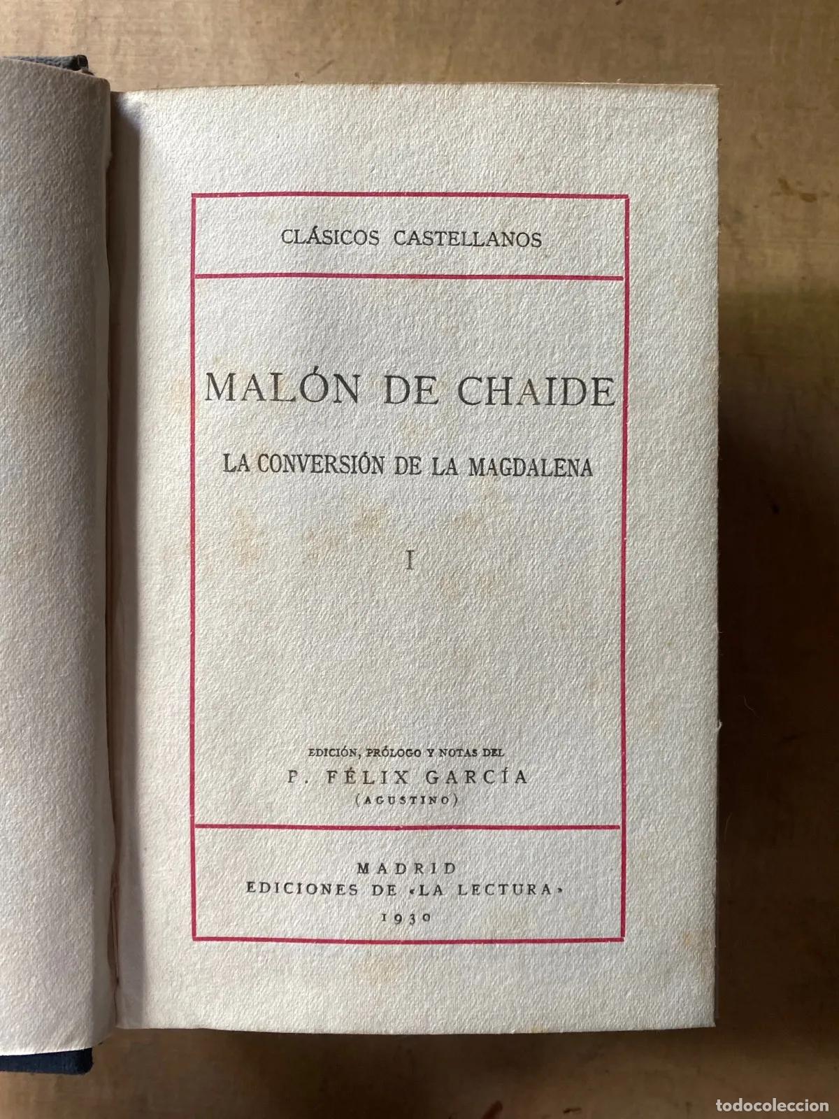 Libros: Pedro Malon de Chaide - La conversion de la Magdalena 3 tomos - Foto 1
