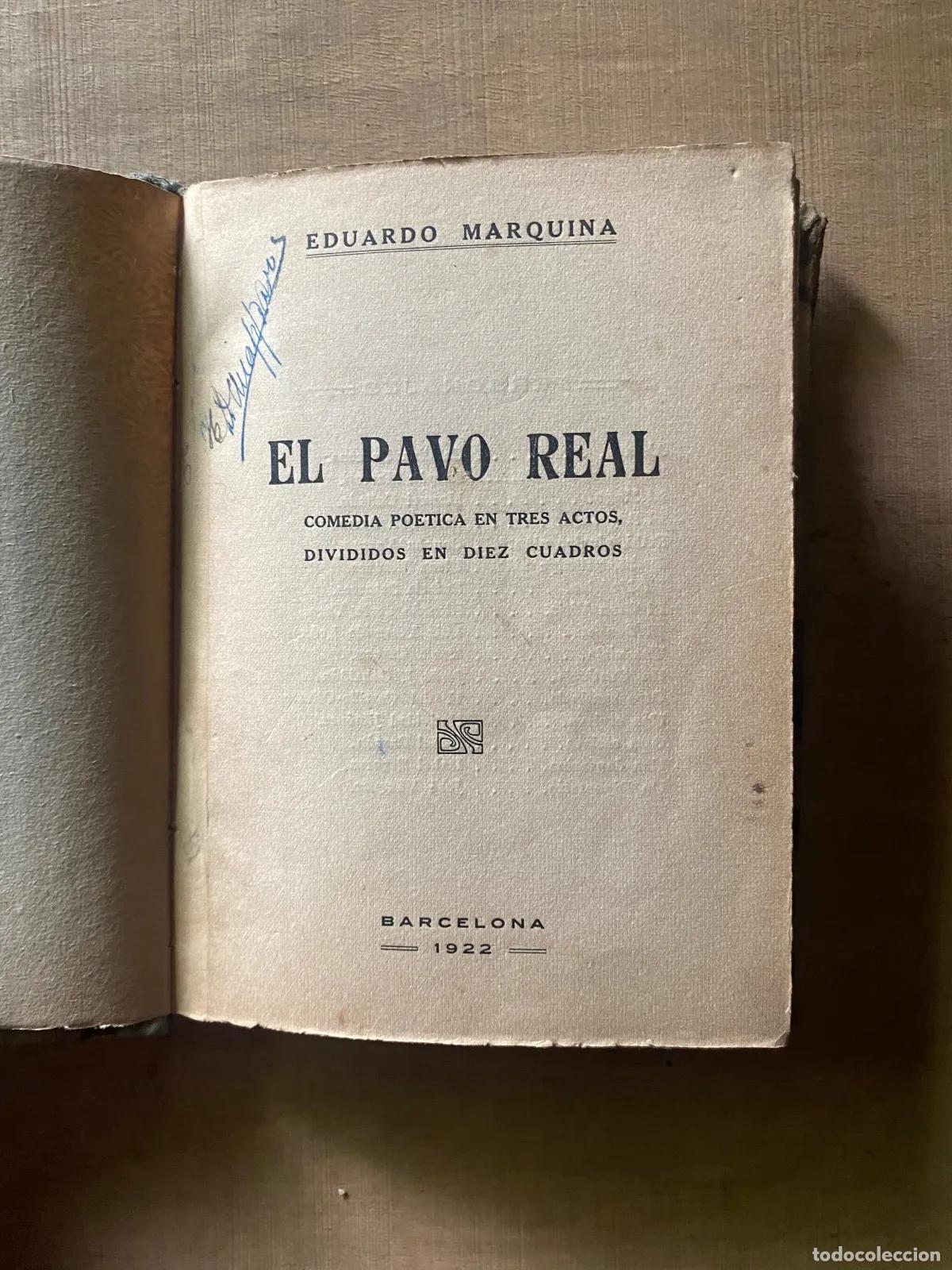 Libros: Eduardo Marquina - El pavo real - Foto 1